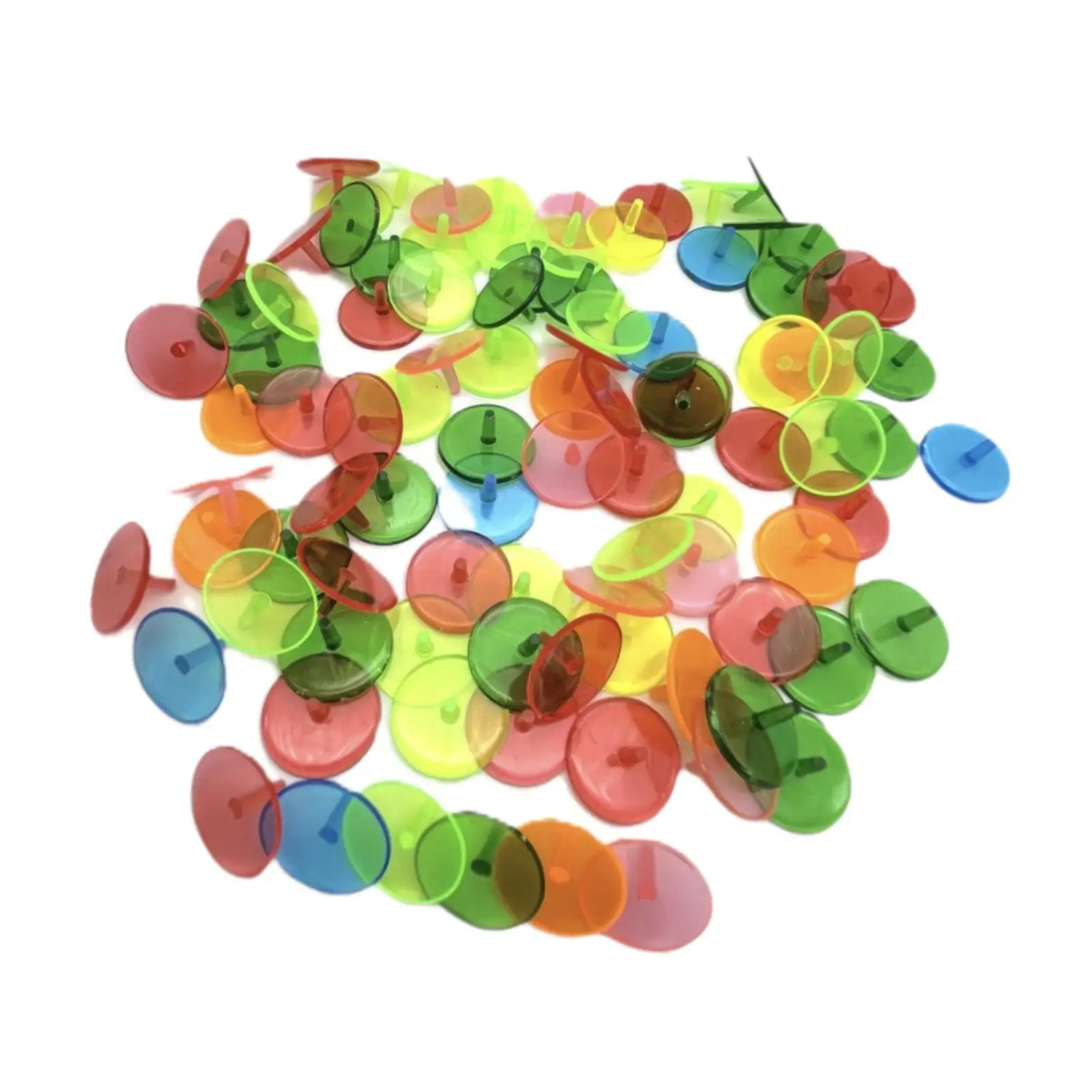 100 قطعة من علامات كرة الجولف ملحقات شفافة متعددة الألوان لعلامة موضع كرة الجولف مستديرة لتدريب علامات الرياضة للبالغين #3