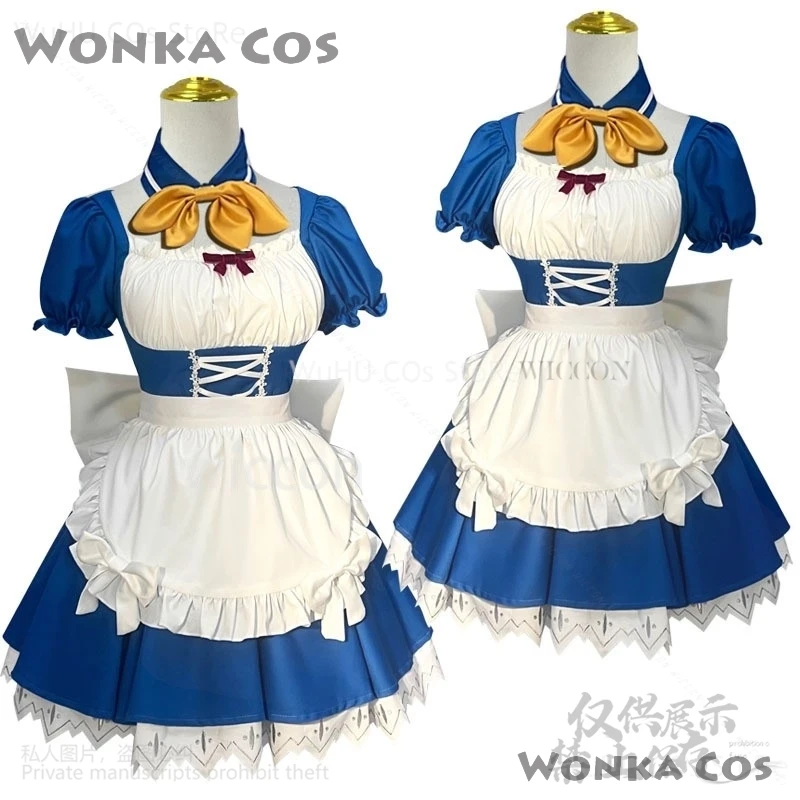 Anime Asuka Rei EVAA Costume Cosplay Sexy Lolita Rosso Blu Cameriera Vestito Giapponese Dolce Donne Kawaii Parrucche Halloween Ragazze Personalizzato