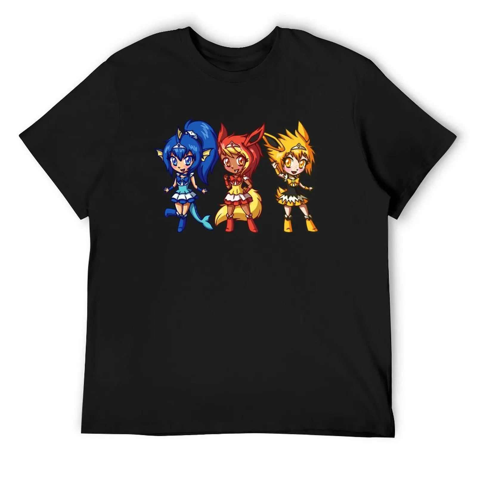 Футболка Gen 1, Eeveelution Squad, футболки с рисунком, винтажная одежда с графическим рисунком, спортивные однотонные футболки для мужчин
