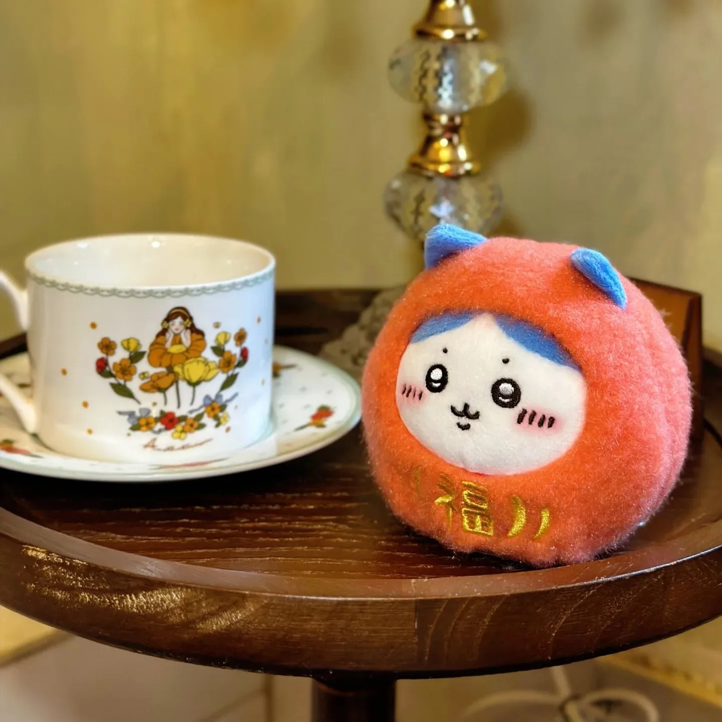 Chiikawa Lucky Daruma-serie pluche sleutelhanger Usagi Hachiware Chikawas  tivo climax schattige rode Kawaii pop zacht speelgoed hanger cadeau