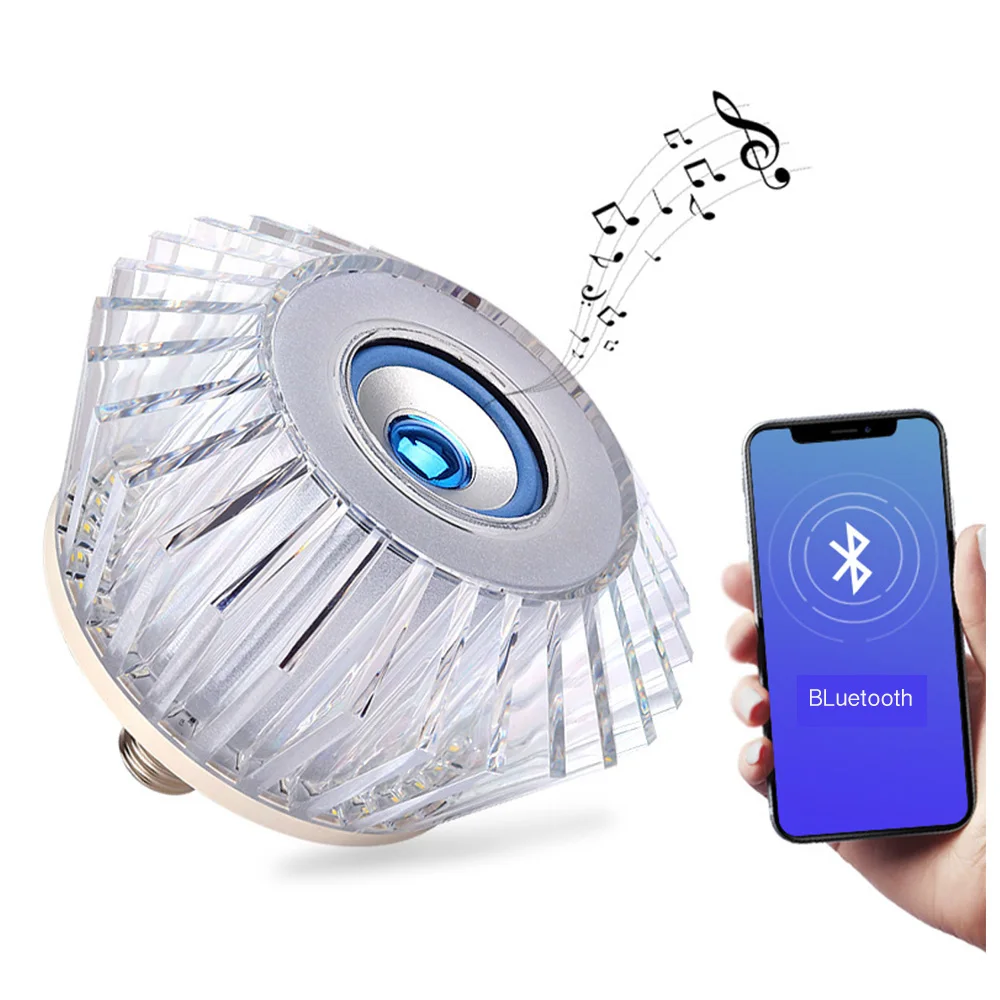 party use portable gift decoration wireless  sound light with remote control music bulb Crystal smart light