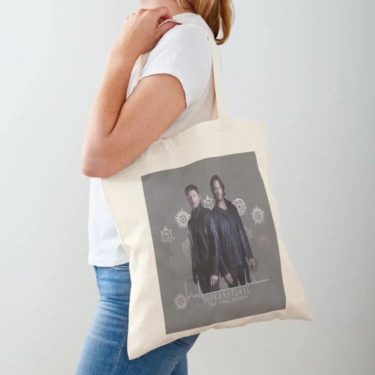 

Supernatural Final Season Tote Bag hand bag Handbags ecological bags reusable grocery bags