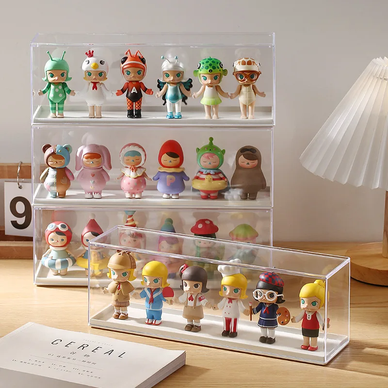 

Clear Showcase Cartoon Doll Acrylic Blind Box Figures Display Case Figures Display Stand Dust Proof Doll Toy Storage Box