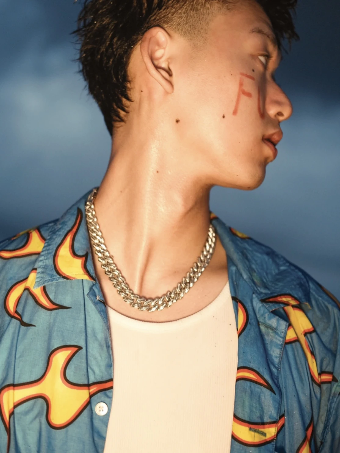 

Hawaii Blue Flame Повседневный свободный пляжный топ Svel для мужчин и женщин, летняя тонкая ткань ort Sve Button up