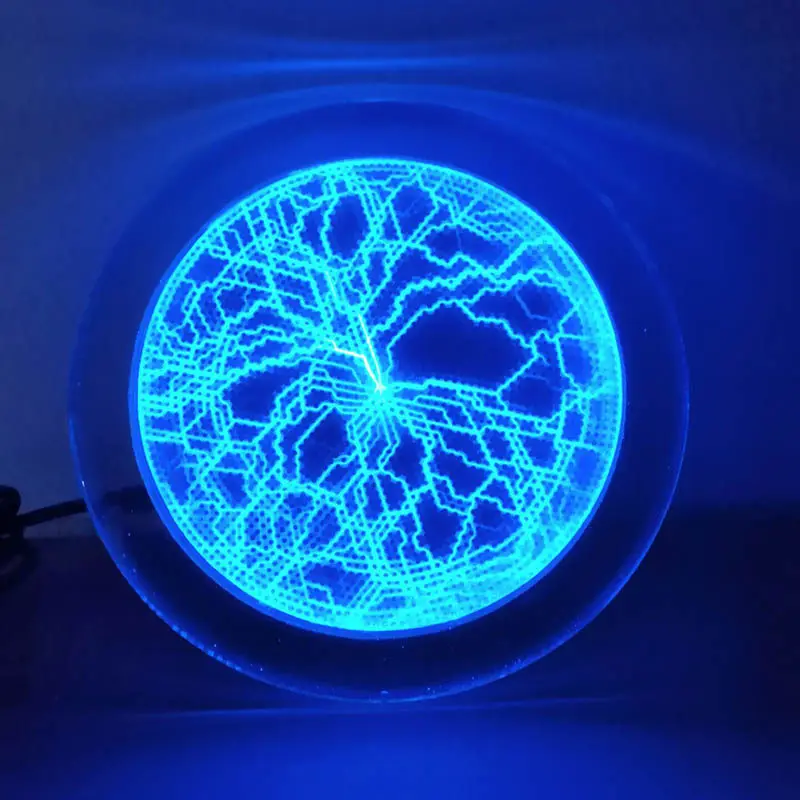 6 Inch Round Touch Plasma Ambient Light USB Powered 15cm Lightning Plate Multi Color Desktop Decor Lamp