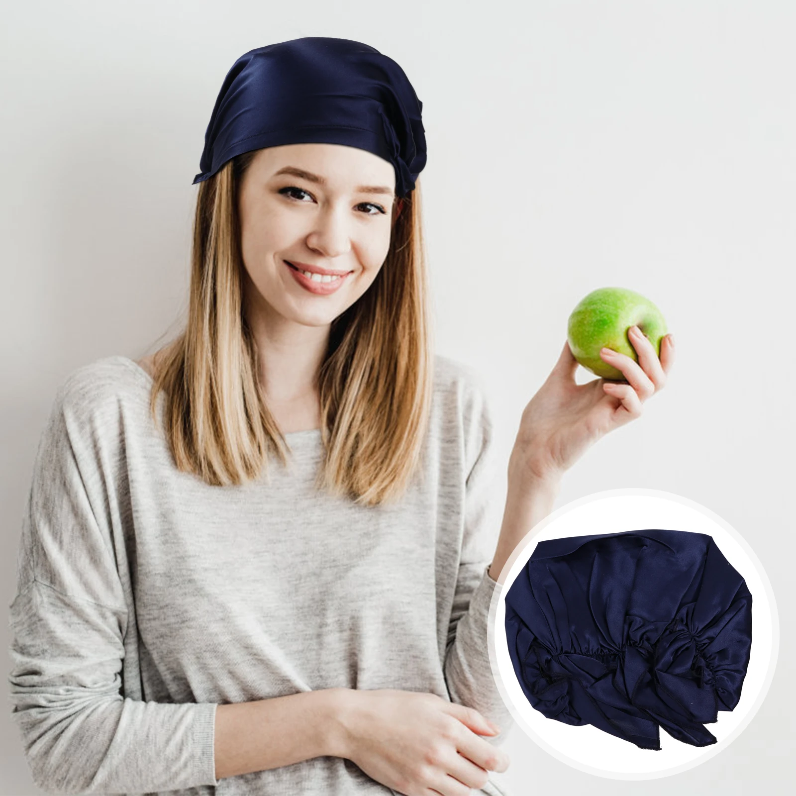 Шелковый чепчик для сна, шапочка для ухода за волосами для женщин, гладкая, мягкая, дышащая шапка для сна, легкий эластичный красивый чехол для головы