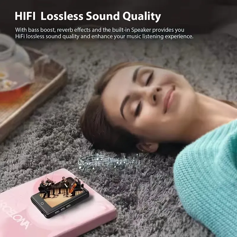 مشغل موسيقى RUIZU C1 معدني بلوتوث 5.0 MP3 مدمج 16G/32G/64G مشغل MP4 2.4 بوصة شاشة لمس كاملة راديو HIFI Walkman #5