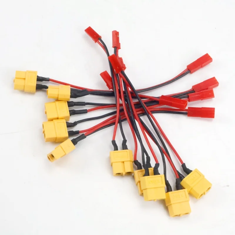 10 سنتيمتر RC كابل محول البطارية XT60 إلى JST ذكر/موصل سالب 22AWG سلك السيليكون ل FPV الطائرة بدون طيار قطع غيار السيارات 5 قطعة