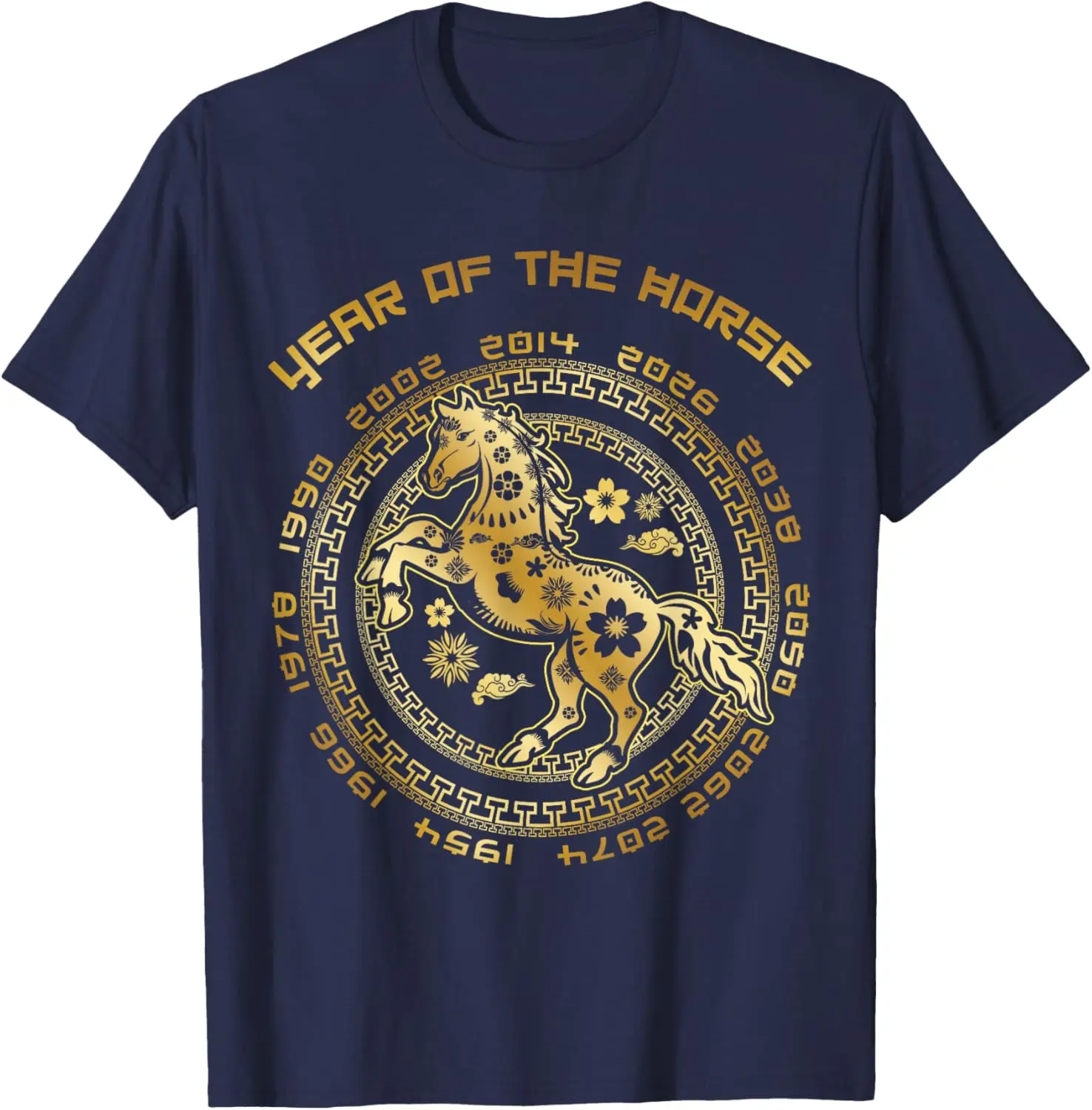 Chinese New Year Gift of The Horse Chinese Zodiac Year 2026 Printed T-shirt Tops HipsterStreet