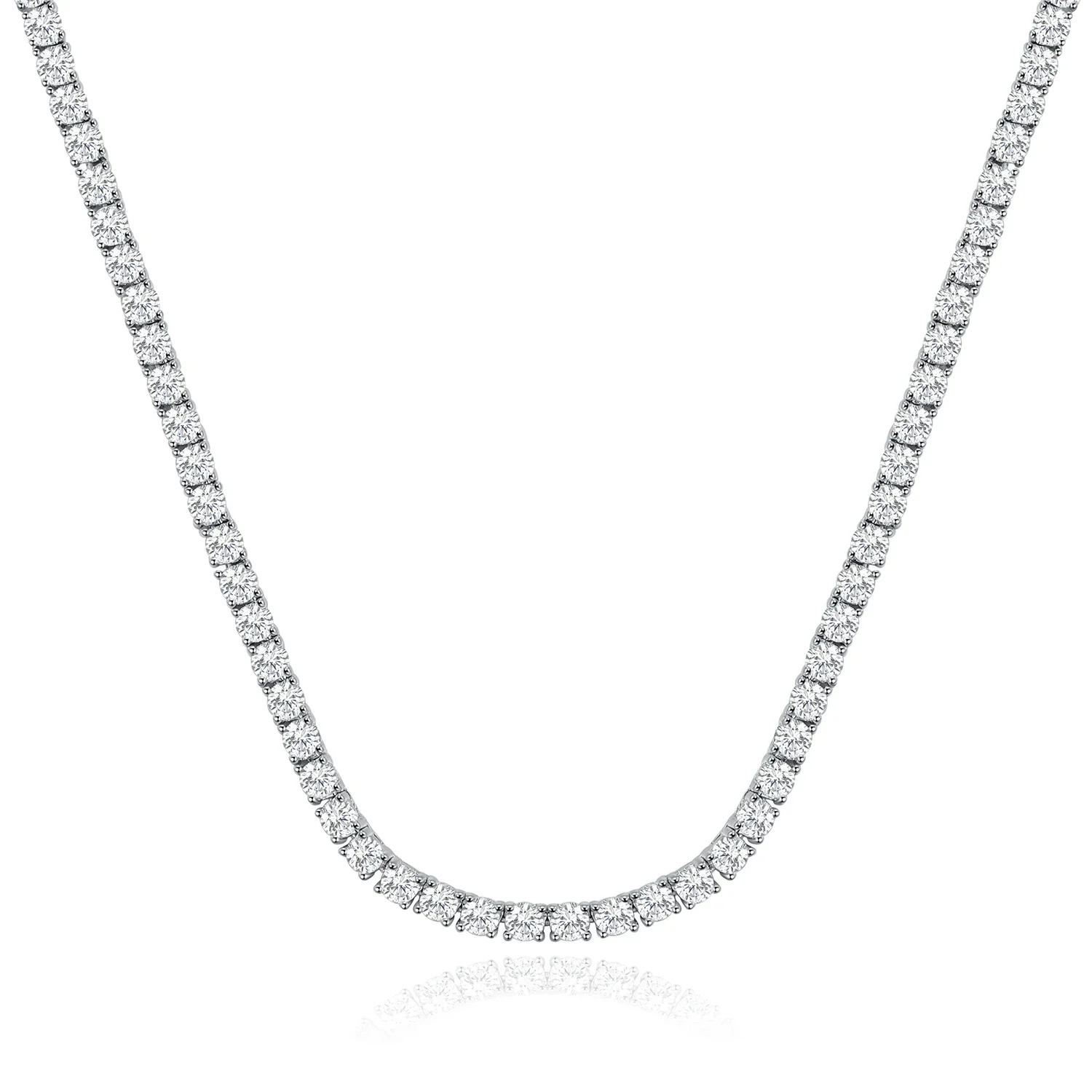 KOSE Hip Hop Jewelry Cubic Zirconia Iced Out Tennis Chain Sparkling Necklace for Men and Women