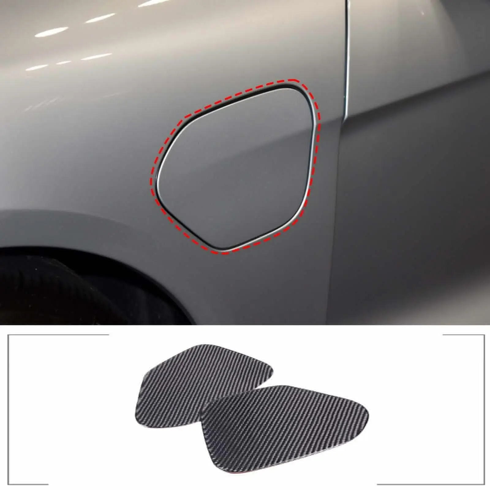 Soft Carbon Fiber Car Charging Panel Cover Trim Fit For Porsche Taycan 2019-2023