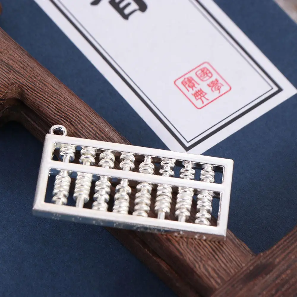 Easy to Use Good Luck Alloy Abacus Ornament Movable Mini Abacus Keychain Accessories Handicraft Ruyi Abacus Craft Ornament Gifts