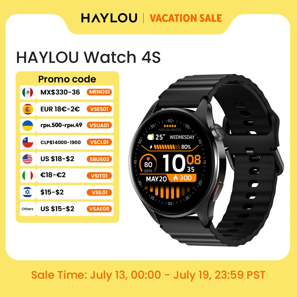 HAYLOU Watch 4S GPS 스마트워치 1.43인치 HD AMOLED 디스플레이 5 위성 GPS 포지셔닝 120가지 이...