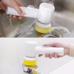 5-in-1 Handheld Bathtub Brush Kitchen Bathroom Sink Cleaning Tool Toilet Tub Cleaning Electric Brush Toilet Brush 2021 New