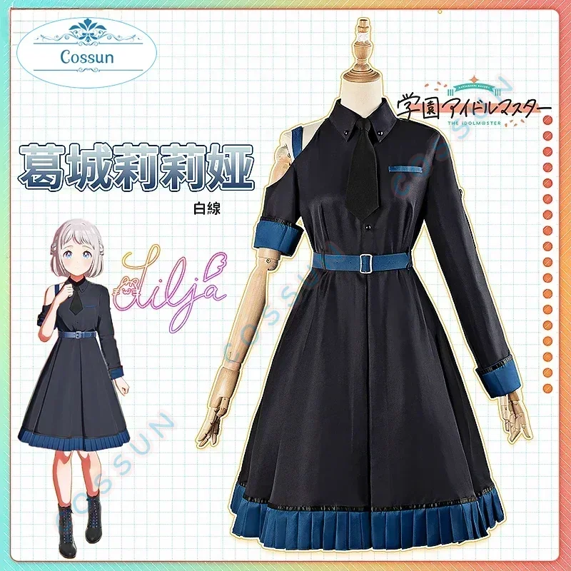 

COSSUN Gakuen IDOLM@STER Katsuragi Lilja Cosplay Costume Halloween Game Suit Lovely Dress Women Clothes