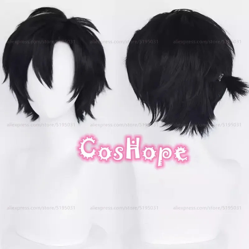 

Cheng Xiaoshi cosplay wig 30cm short black wig anime cosplay wigs heat resistant synthetic wigs
