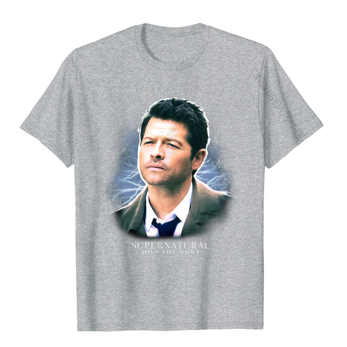 Supernatural Castiel Join The Hunt Vignette T-Shirt Graphic Customized T Shirt Cotton Tops Shirt For Men Comics