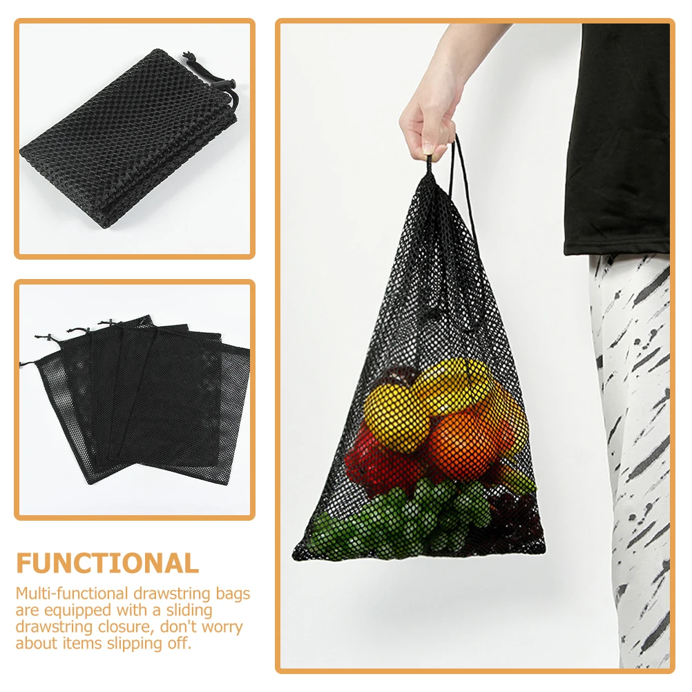 

10 Pcs Drawstring Mesh Bag Bags Net Clothes Wash Sports Polyester Travel Laundry
