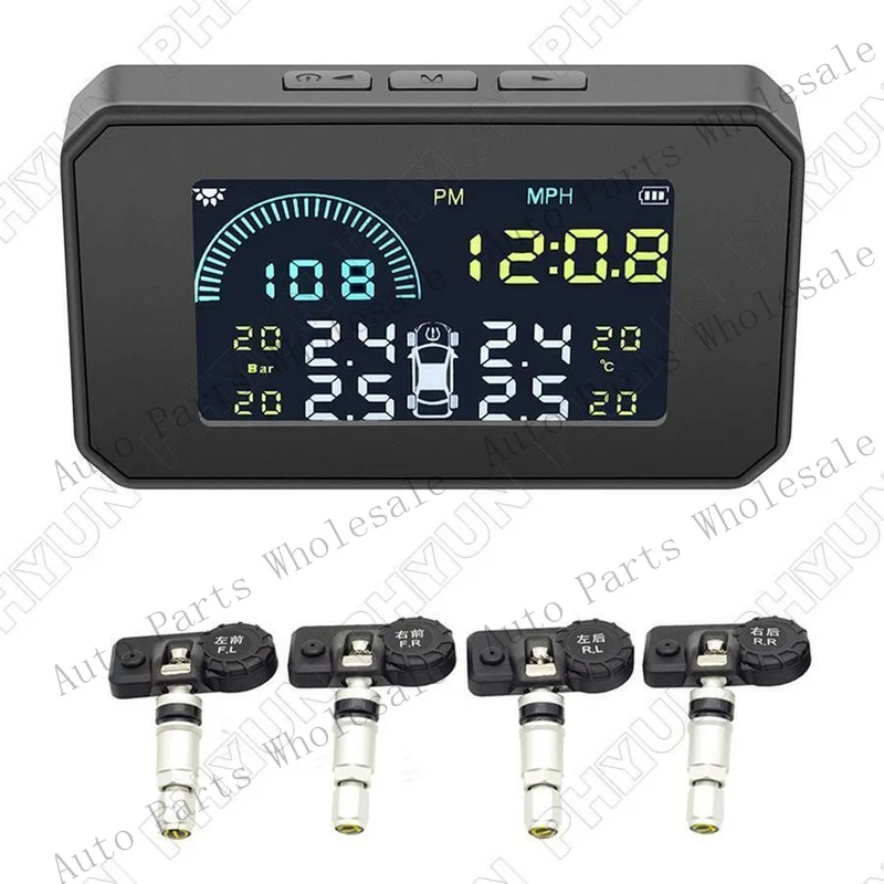 Z for Wireless TPMS OBD2 HUD Solar Tire Pressure Monitoring System w/4 Internal Sensor