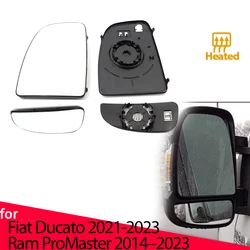 Mirror Heated Side Mirror Glass Rearview Mirror Lens for Fiat Ducato 21-23 Ram ProMaster 2014-2023
