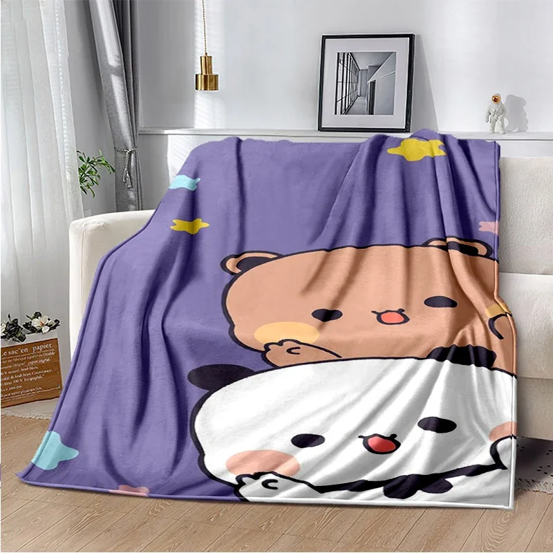 Cartoon Print Cute Bubu and Dudu Series Blanket Kids Warm Flannel Soft Comfortable Home Bed  Travel  Birthday gift