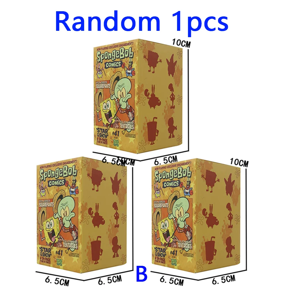 Neue Spongebob Patrick Star Squidward Tentacles Delicious Crab Burger Anime-Figur Sammlerstück Modellpuppe Blindbox Spielzeug Geschenk