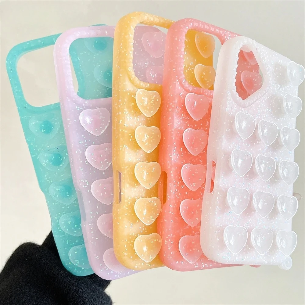 Luxury Suction Cup Soft Silicone Glitter Phone Case For iPhone 17 16 15 14 Pro Max Air Anti-Slip Shockproof Candy Color Cover