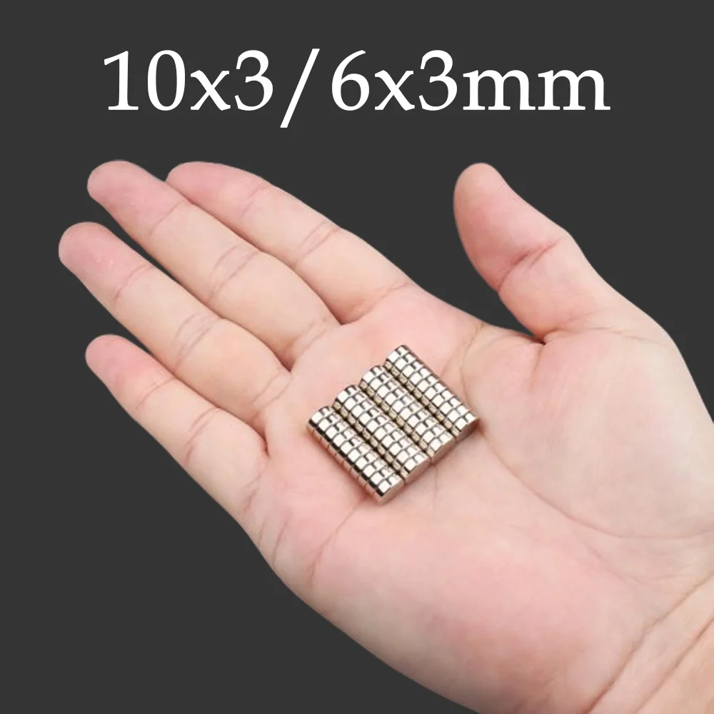 Pratique et stable, 10x3/6x3mm - Mini aimant adapté à la décoration, aux accessoires de salle de bain, à la fixation automobile, à l'entrepôt, à la maison, au bureau