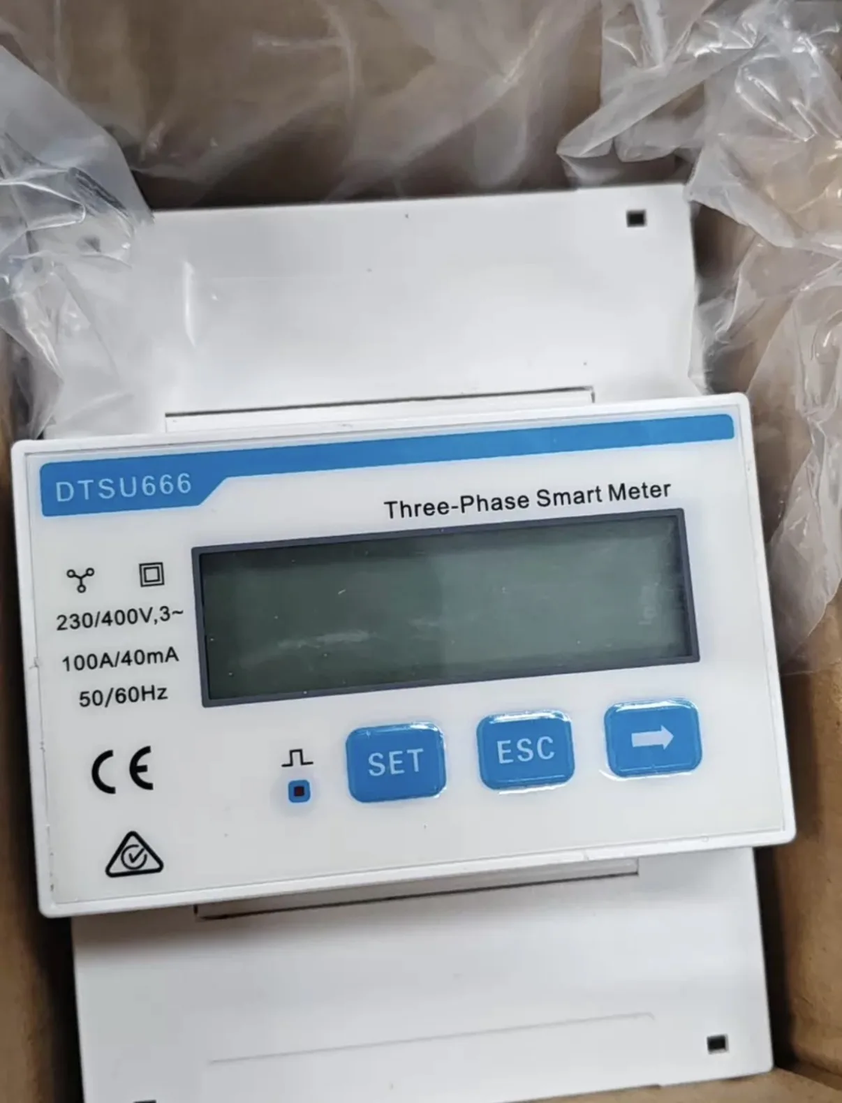 100A/40mA 50 60HZ DDSU666 DTSU666 Single Three Phase Smart Electric Meter DIN Rail RS485 Modbus Energy Kwh Meter For Solar