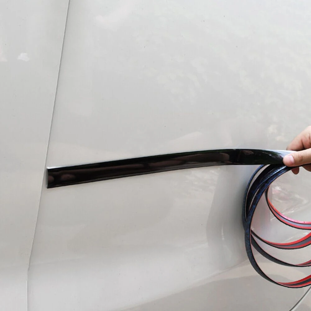 Chrome Side Door Moulding Protective Tape Strip 10mm x for Car Bumper and Door Anti Scratch and Collision Guard