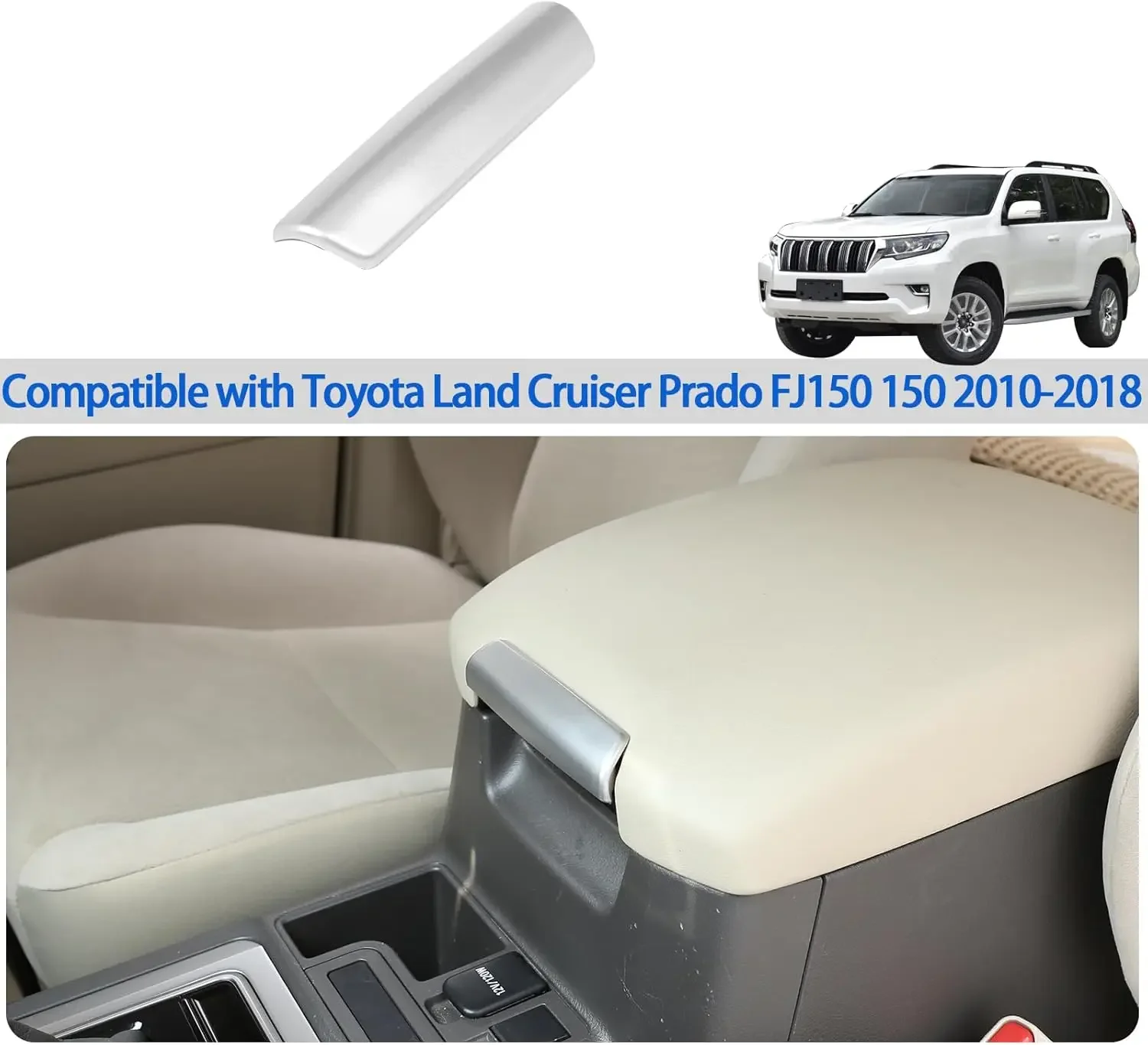 ABS Car Center Console Armrest Box Handle Switch Trim Interior Cover Accessories For Toyota Land Cruiser Prado FJ150 2010-2022