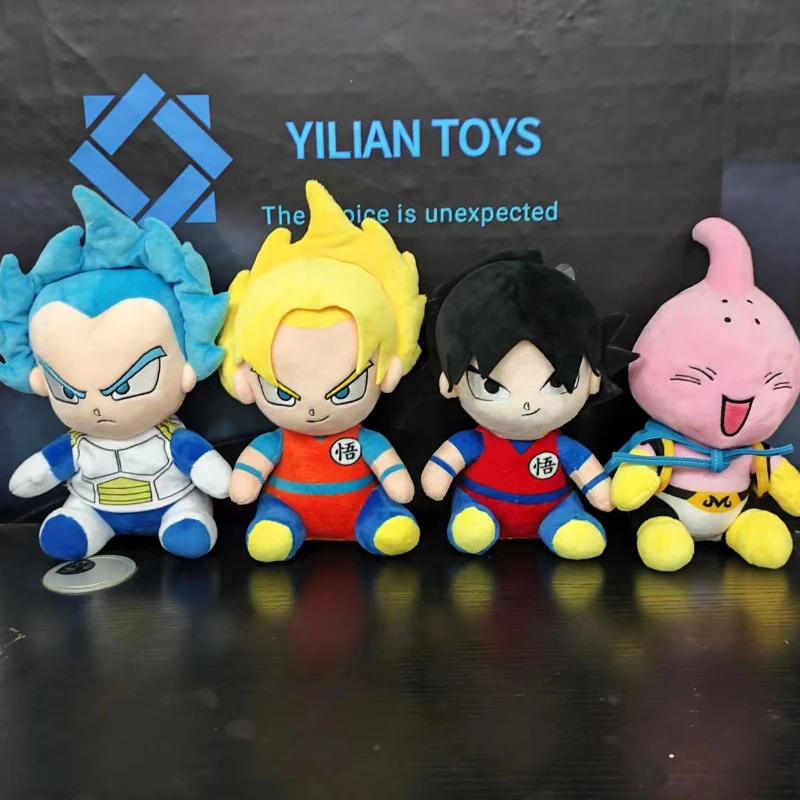 2023 New Arrival Dragon Ball Son Goku Vegeta IV Majin Buu Ragdoll Cute Plush Toy Doll Children Soother Toy Birthday Gift