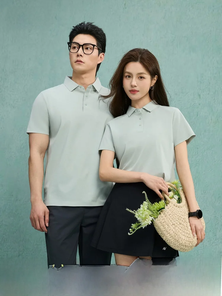 

Snow Flying 2026 Summer New Men's Shirt Casual Short Sleeve Business Commute Turn Collar Top T-Shirt Standard Fit Nylon ...