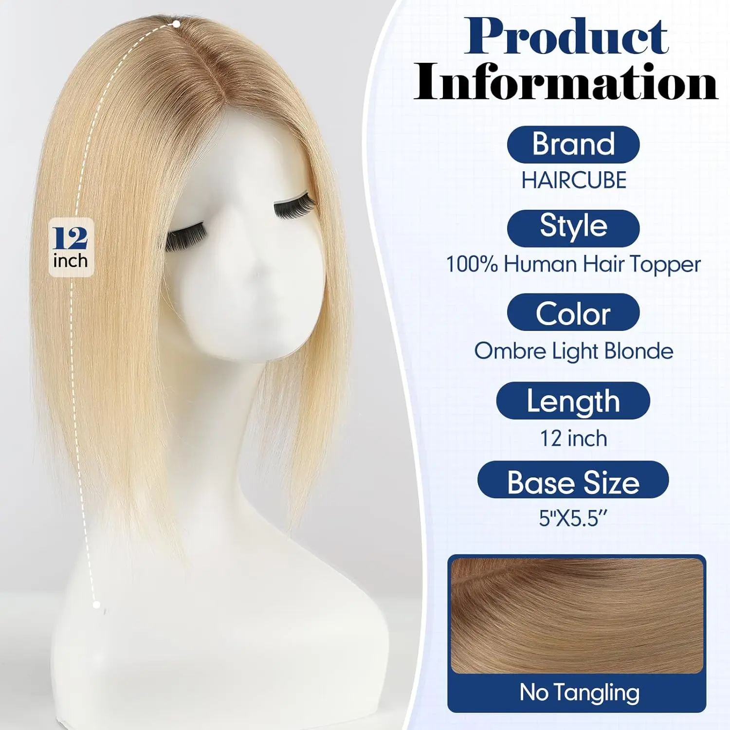 12 inch Hair Toppers for Women 5