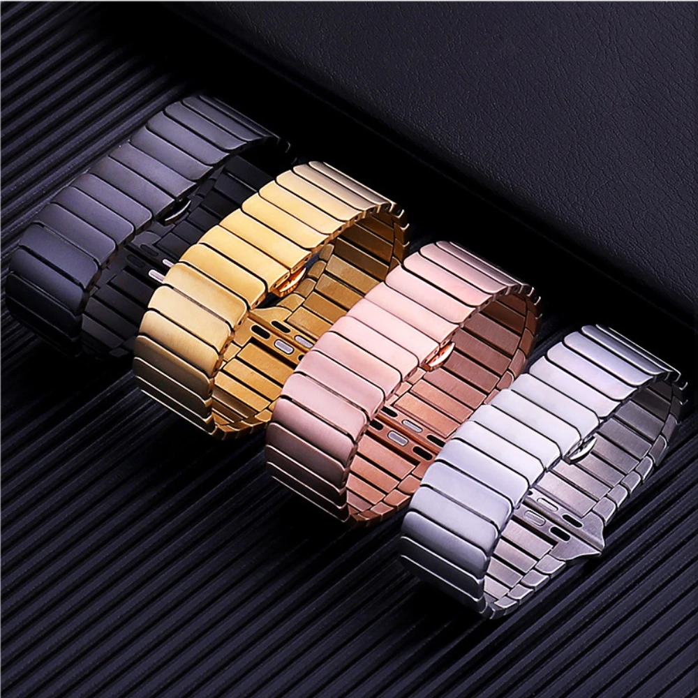 Metalowy pasek do Apple Watch 45mm 49mm 44mm 40mm 41/42/46mm Bransoleta ze stali nierdzewnej iWatch Ultra 2 11 10 9 8 7 6 5 4 Correa