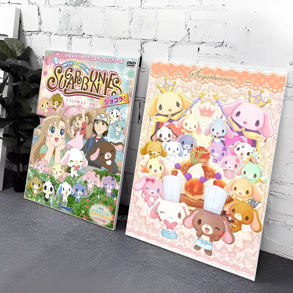 S_sugarbunnies Anime Kawaii Movie Sticky Posters Vintage Room Home Bar Cafe Decor Vintage Decorative Painting