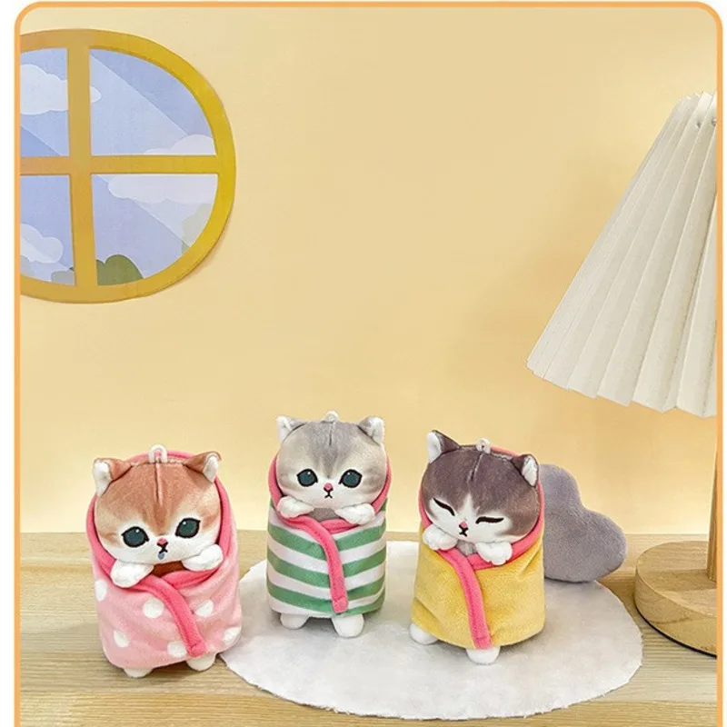 

Kawaii Mofusand Anime Plush Shark Cat Fusandi Wrapped Quilt Series Plush Doll Pendant Cartoon Bag Pendant Birthday Toys Gifts