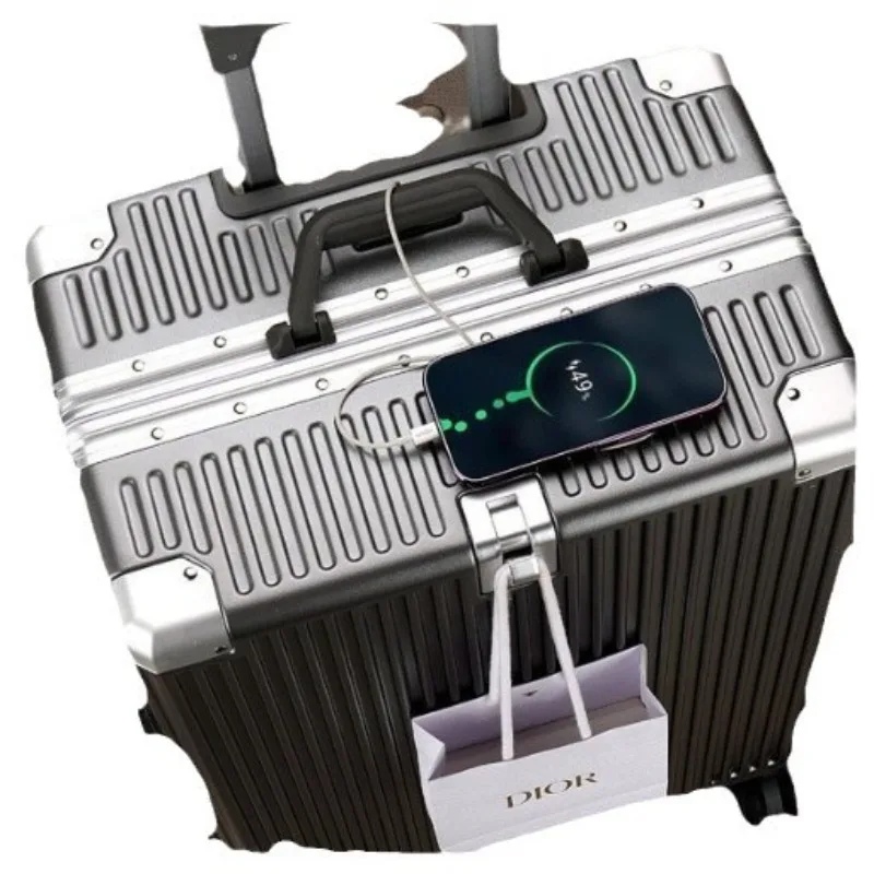 

Front open trunk, aluminum frame, USB charging, multi-function travel tie rod, password boarding