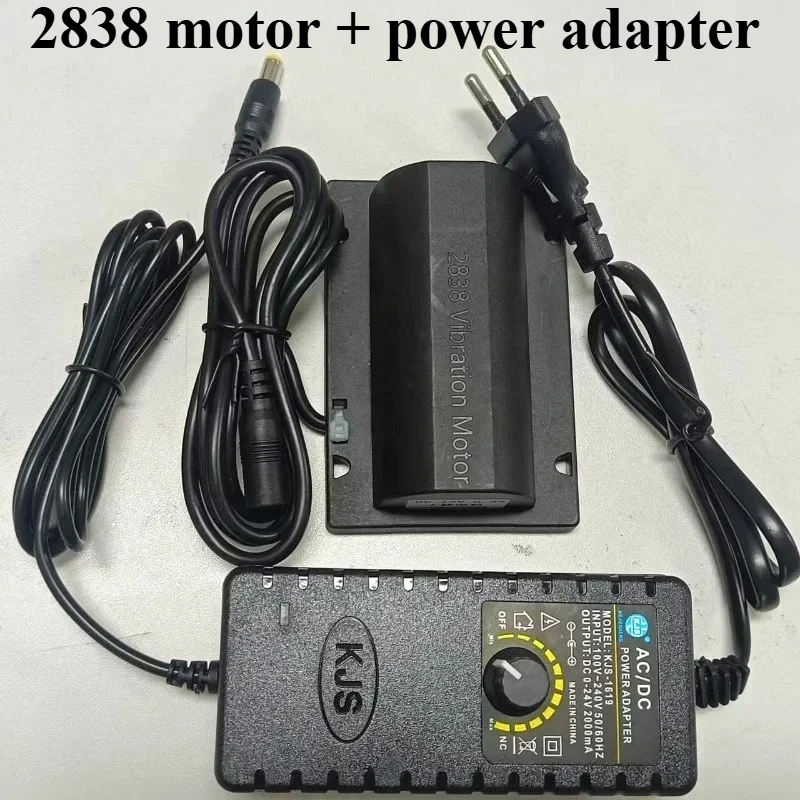 12V /24V 2300RPM/ 4500RPM Micro DC Motor With Adjustable EU/US Power Supply for Massage Vibrating Chair Pillow Vibrator2430/2838