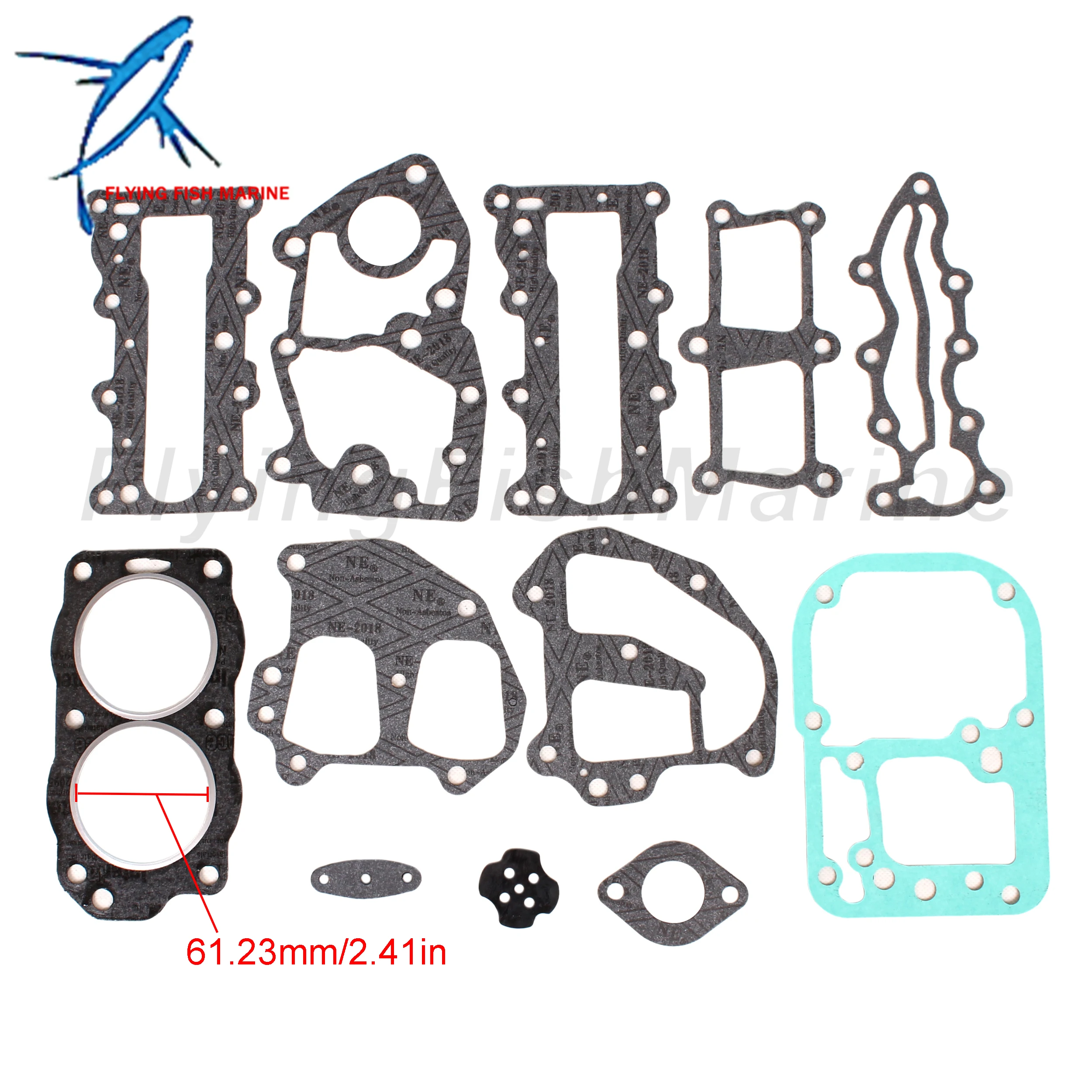 Outboard Motor 436358 0436358 39353 Power Head Powerhead Gasket Set Kits for Evinrude Johnson OMC BRP 9.9HP 15HP WSM 500-119