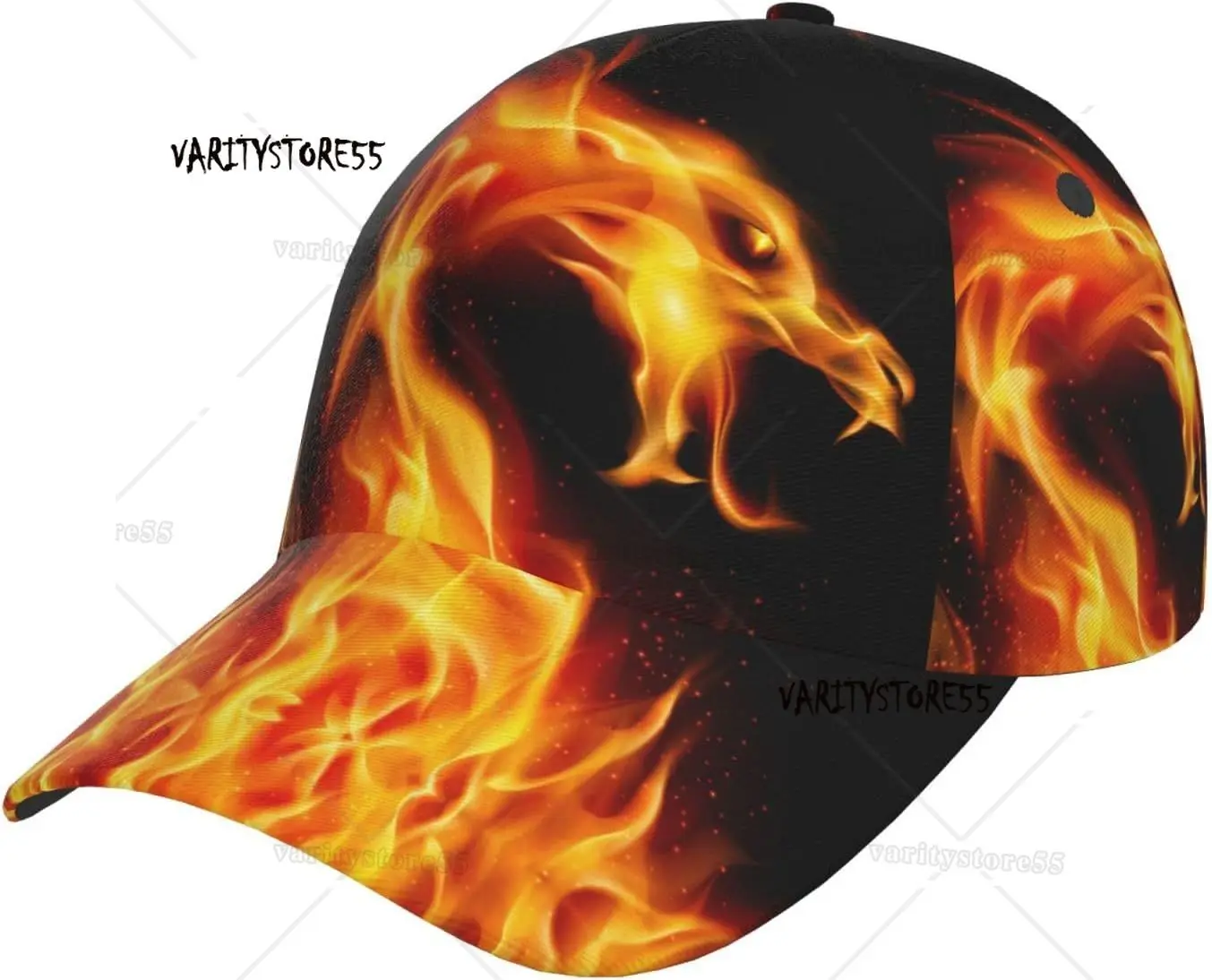Abstract Red Fire Dragon Unisex Fashion Baseball Cap Snapback Hats Dad Hat Classic Adjustable Trucker Hat for Men Women