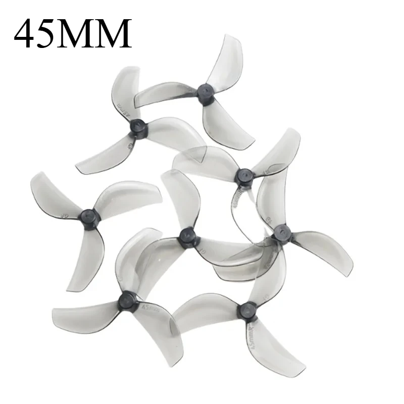 8 Stück/4 Paar Gemfan 45 mm 3-Blatt-PC-Propeller 1 mm 1,5 mm für RC FPV Racing Freestyle 1,8 Zoll Cinewhoop Zahnstocher Drohnen Mini