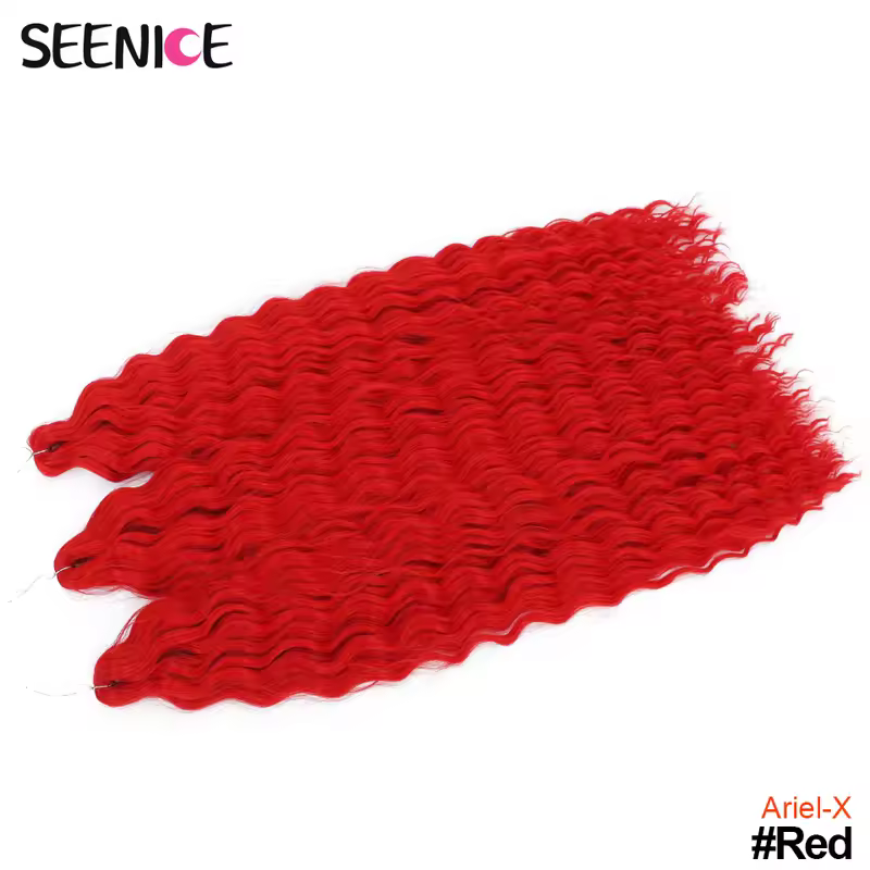 Ariel Curl Hair Water Wave Twist Crochet Hair Synthetic Crochet Braids Ombre Blonde Afro Curls Deep Wave Braiding Hair Extension - Image 38