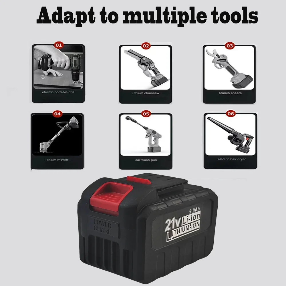 

Электроинструмент, перезаряжаемая литиевая батарея 21 В, 3000 мАч/6000 мАч/9000 мАч для Dayi, беспроводной электрический ключ, автомобильный ударный гайковерт