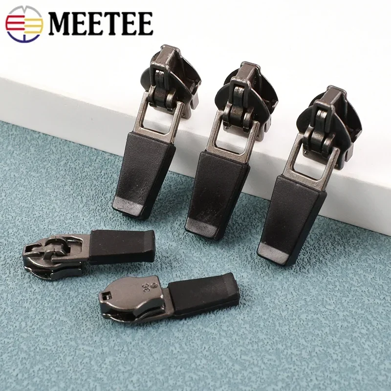 10/20/30/50Pcs 3# 5# Anti-loading Waterproof Zipper Slider Head Reverse Installation for Invisible Nylon Zip DIY Bag Accessories