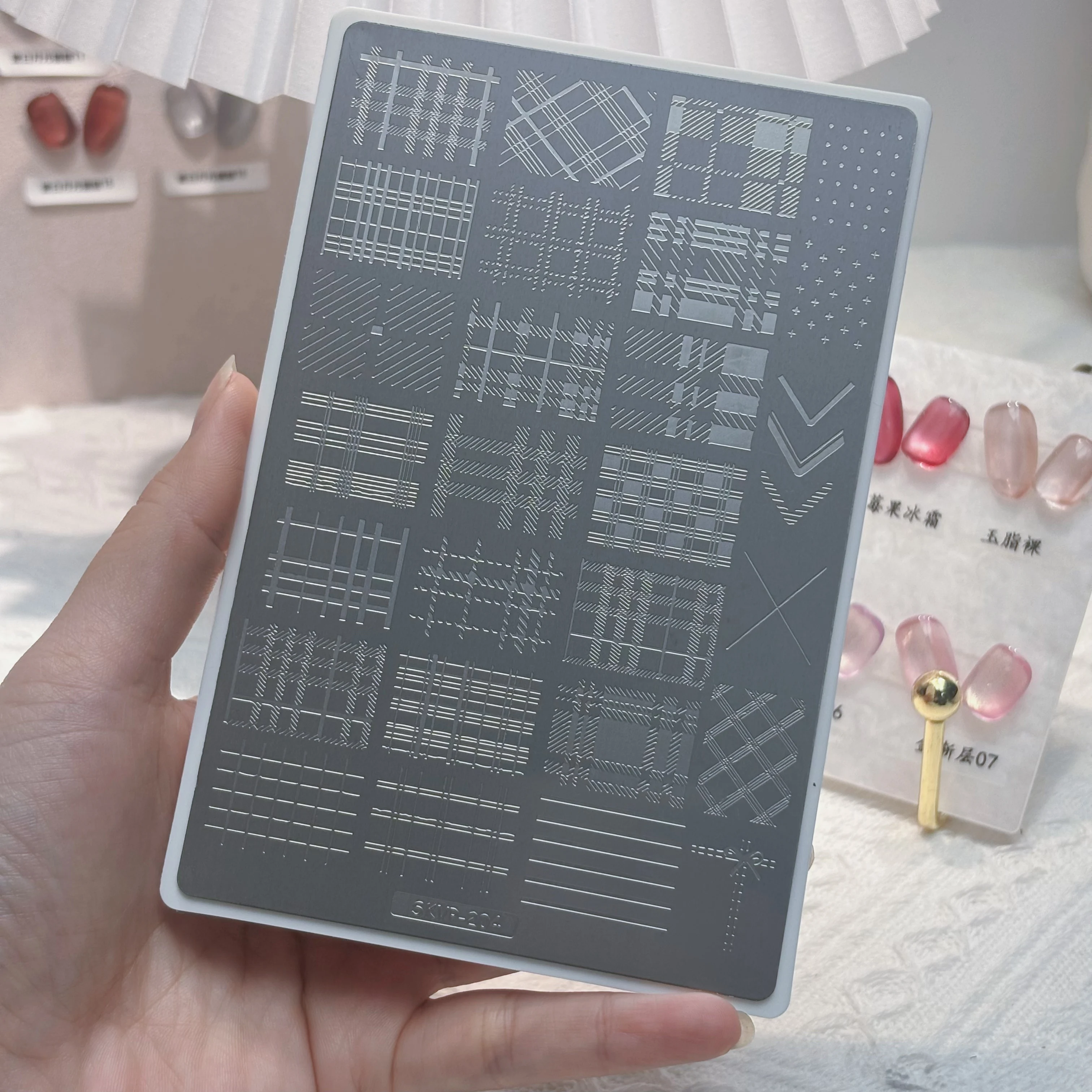 ネイルスタンピングプレート弓パターンローズパターンスターパターンストライプ背景パターンスタンプテンプレートプレートステンシル DIY ネイルツール