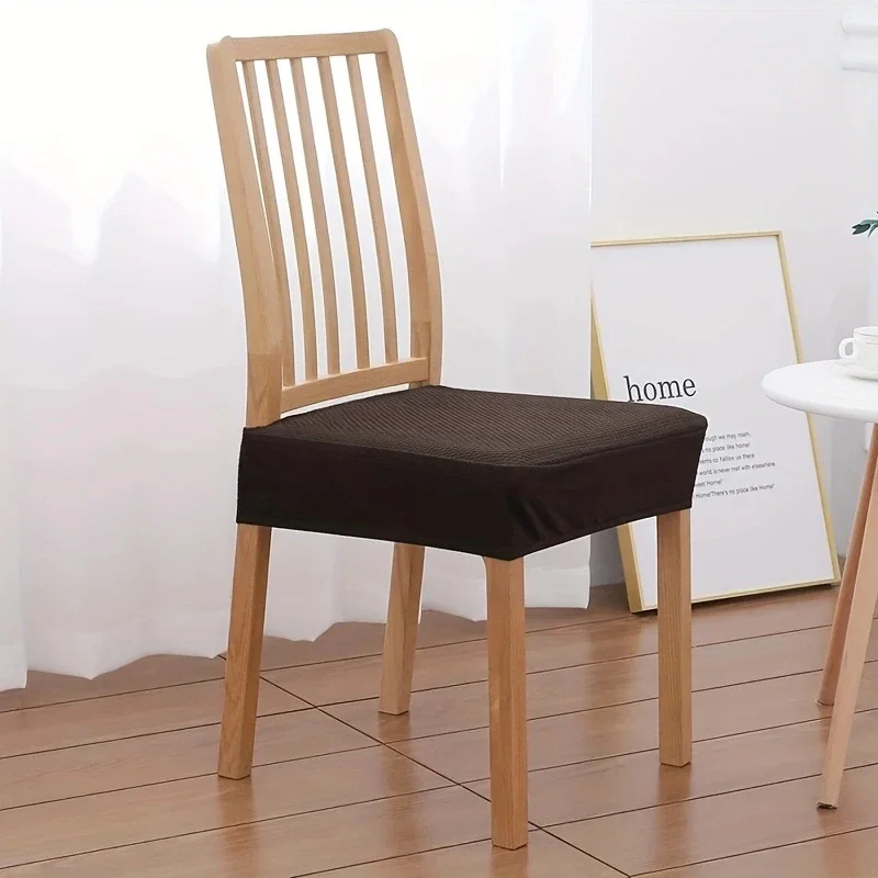 Waterproof Plaid Fabric Seat Case Elastic Chair Covers for Kitchen Machine-wash Chair Seat Covers for Home Dining Room
