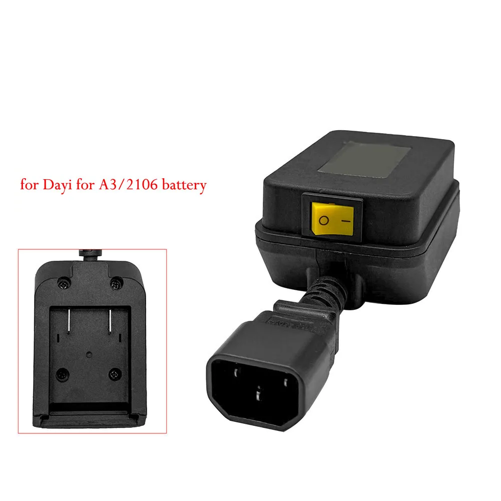 

LED Light Connector Power Switch For Tools Manual Control Switch Battery-Compatible Switch Battery Adapter Black