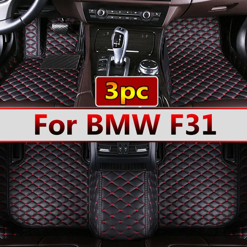 Artificial Leather Custom Car Floor Mats for BMW F31 Touring 3 Series 2011-2019 Year Interior Details Car Accessories Carpet