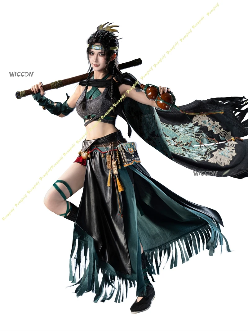 

Where Winds Meet Costume Nine Mortal Ways Uniform Cosplay Hallowen Play Role Clothes High Quality Costume Set With Clothes,Wigs
